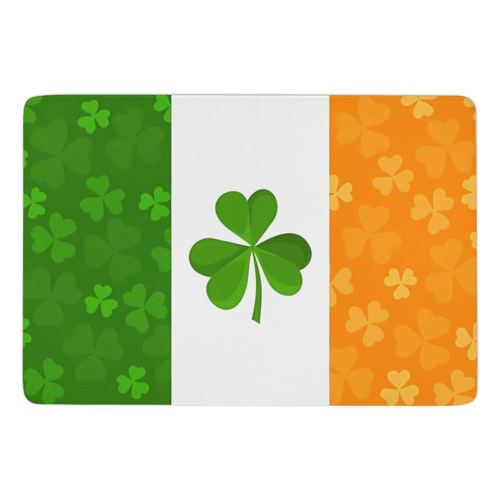 Tapis de sol drapeau irlandais en velours corail 150x100 cm pour salon
