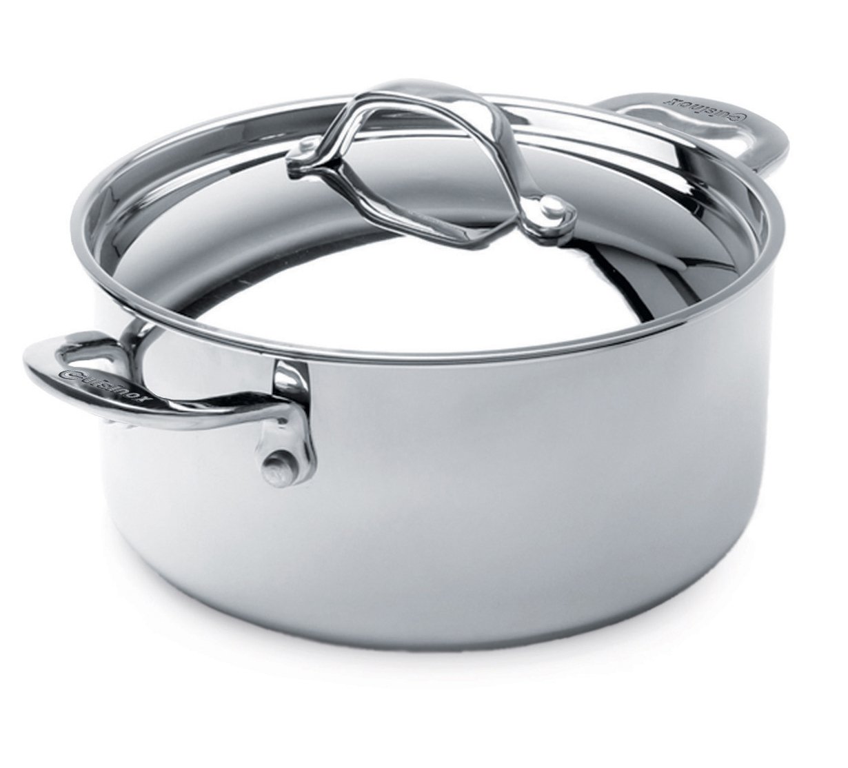 CuisinoxSuper Elite Stainless Steel Covered Dutch Oven, 9.5" - 6.2 Quarts