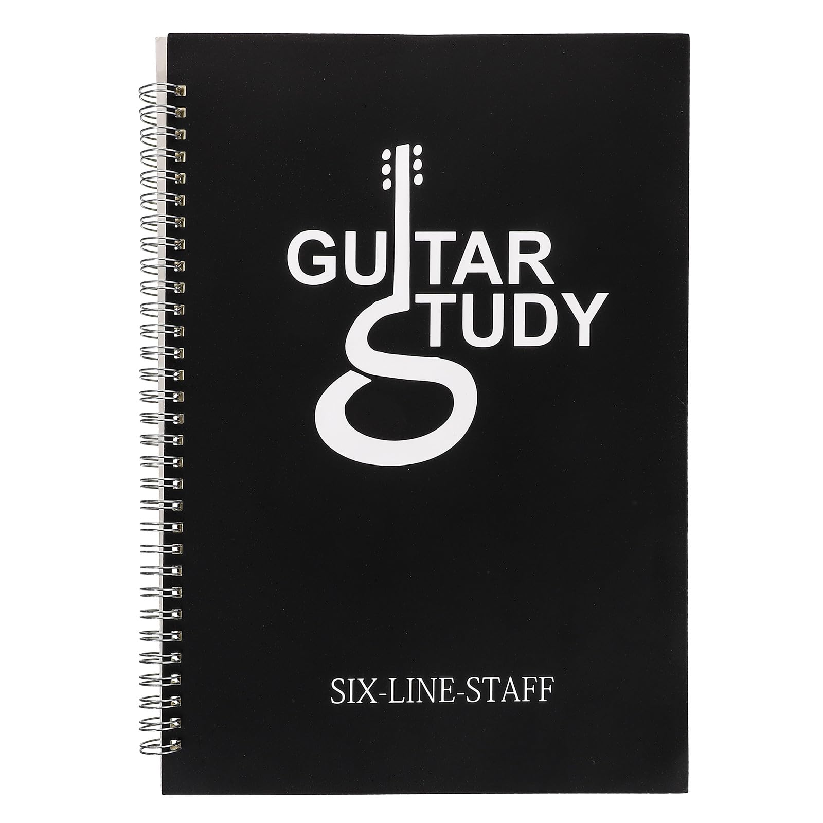 Cuaderno de Guitarra Adecuado para Principiantes A4 Papel y Pp, Portátil y Resistente al Agua, Diseño en Espiral Llevar en Mochila o Funda de Guitarra