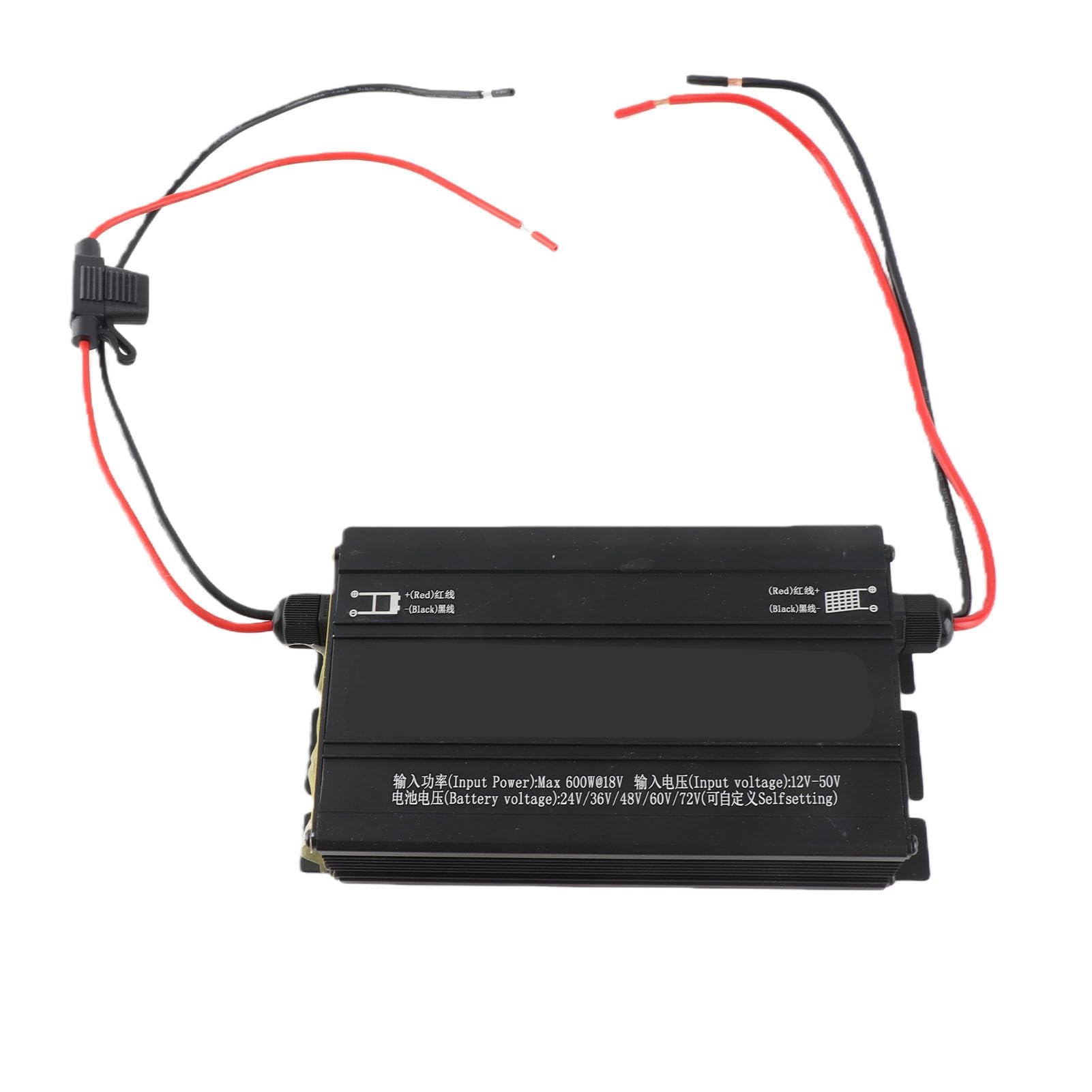 Hidyliu Regolatore di Carica Solare MPPT Boost Display LCD Efficiente Regolatore di Carica Solare Potenziato per Veicoli Elettrici e Kit di Sistemi Solari in Lega di Alluminio