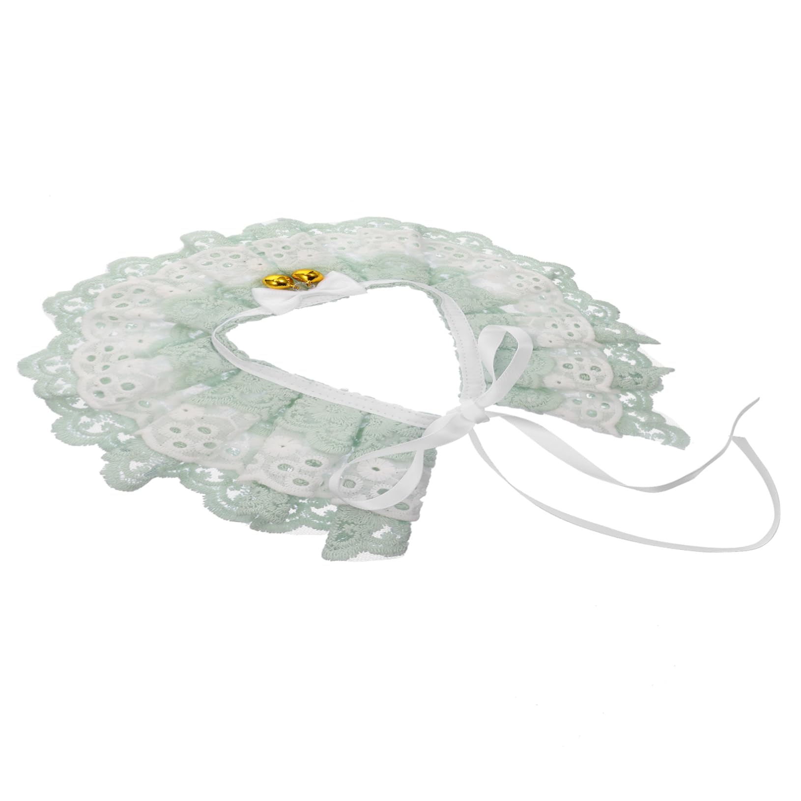 Collar de encaje para gatos Milisten con cascabeles ligeros para gatitos y felinos pequeños