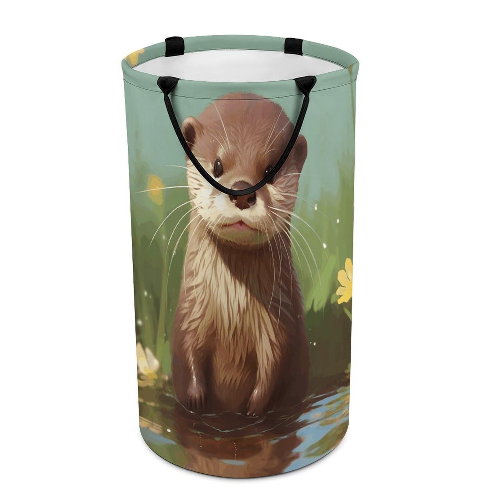 Panier à linge pliable loutre idéal pour ranger le dortoir familial