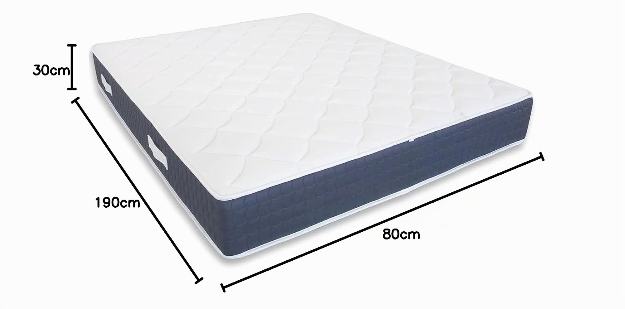 Iride | Materasso Una Piazza e Mezza 120 x 200 Molle Insacchettate e Memory Foam | Altezza 30 cm | Anallergico e traspirante | Dispositivo Medico Classe 1 | Prodotto in Italia