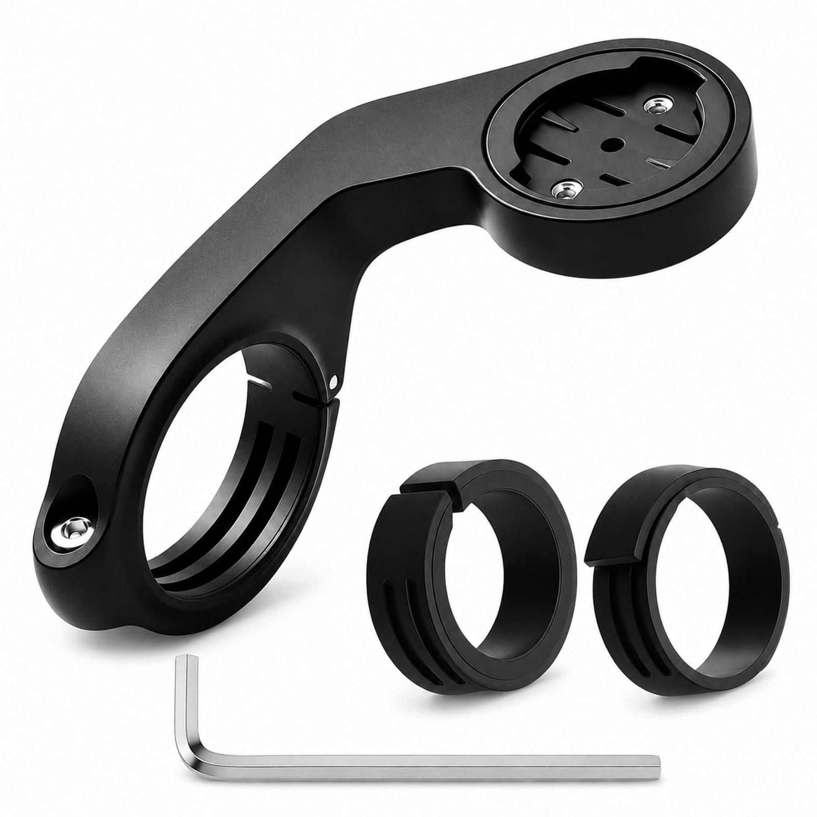 Bike Computer Mount, Out Front Cycling Computer Mount Compatible with Garmin Wahoo Bryton Magene Cycplus CooSpo XOSS Cycling Computer with GoPro Action Camera and Bicycle Light