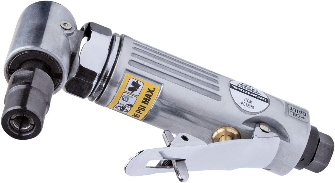 Eastwood Rockwood Air Die Grinder Kit Pneumatic Compact Right Angle Head Mill Engraving Tool Polishing Machine 22000 Rpm