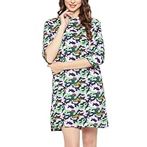 Clovia Women’s Cotton Camouflage Print Hooded Short Nightdress in Multicolor
