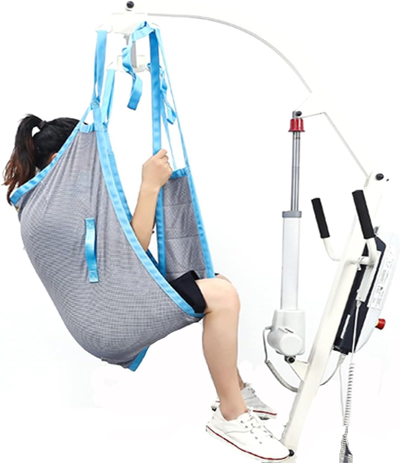 Arnes Gruas Para Ayudar A La Transferencia De Ancianos, Malla De Seguridad Eslinga De Elevación Cabestrillo De Ducha De Pierna Dividida Eslinga De Inodoro Cinturón De Transferencia ( Size : M )