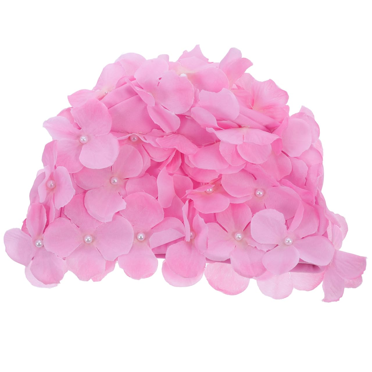 BESPORTBLE Women’s Floral Swim Cap – Large Pink Nylon Swimming Hat with 3D Petal Design, Stylish Bathing Cap for Swimming & Shower Accessories
