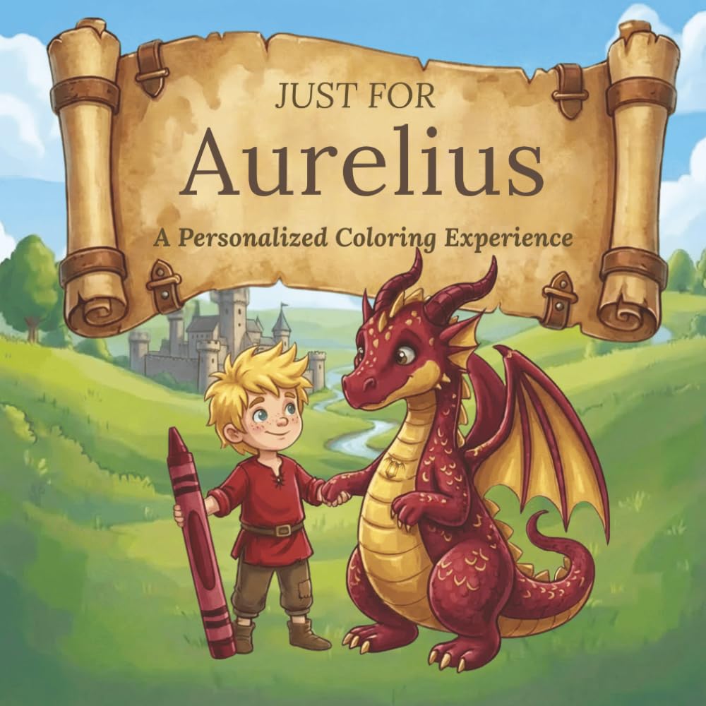 Just for Aurelius: A Personalized Coloring Experience: 50 total coloring pages | 28 coloring pages featuring Aurelius's name | 22 coloring pages themed for boys (Personalized Coloring Book Series)