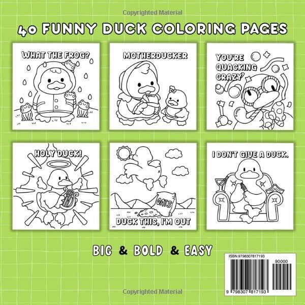 Sassy Ducks: Funny Adult Coloring Book With Hilarious Duck Quotes and Lighthearted Sarcastic Humor for Stress Relief and Relaxation image 3
