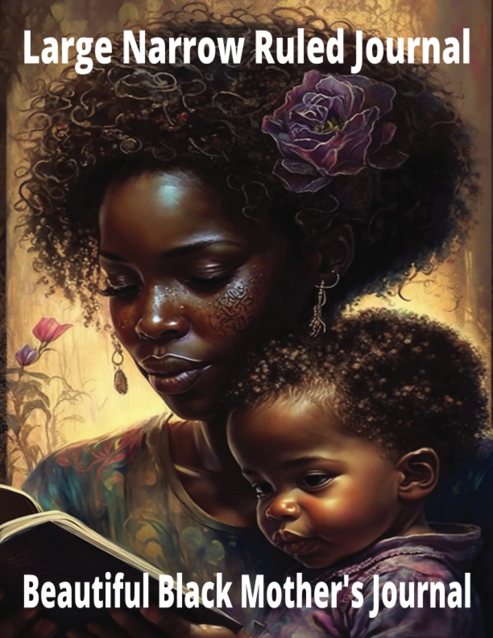 Independently published Large Narrow Ruled Journal: Beautiful Black Mother's Journal