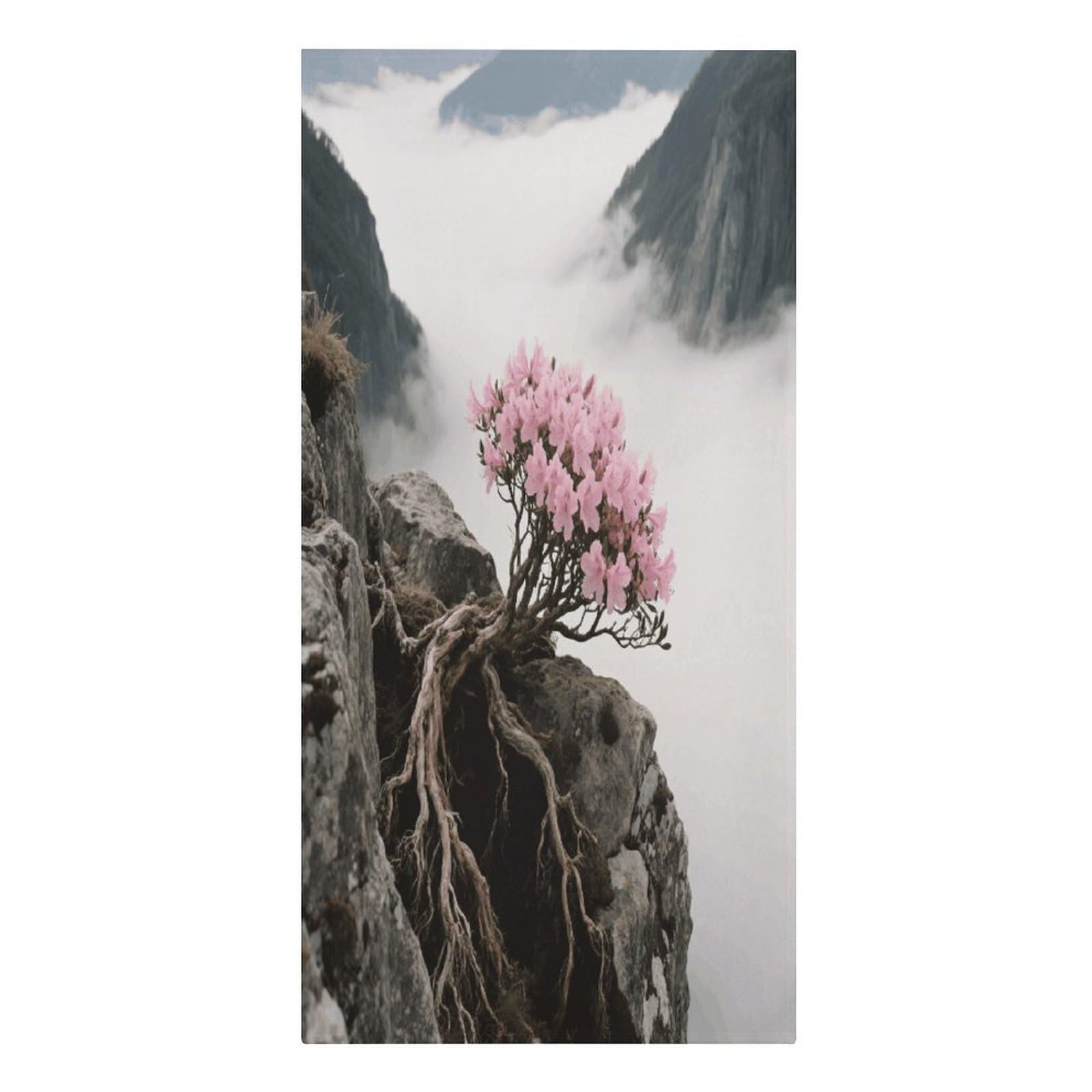 VstaDank Flowers on The Cliff Beach Towel Vacation Essentials Sand Free Soft Quick Dry Swim Towels 61"x30" Modern Extra Large Towels Lightweight Microfiber Beach Towel for Swimming Pool