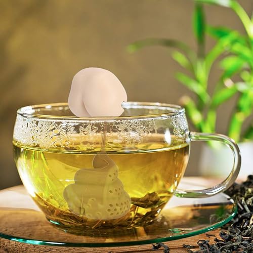 Miniatura 6 de Divertido colador de té con forma de taburete de silicona de grado alimenticio, filtro de infusor de té de grado alimenticio, filtro de bolas,