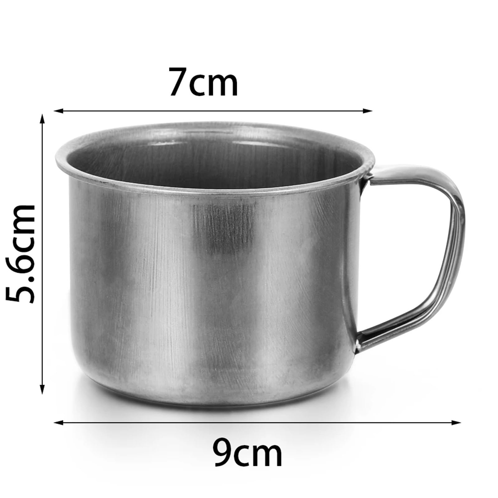 Taza de acero inoxidable portátil for viajes al aire libre, tazón taza café, té, Camping, Mini Metal, cocina, leche, 4 Uds., 200ml Para café y bebidas