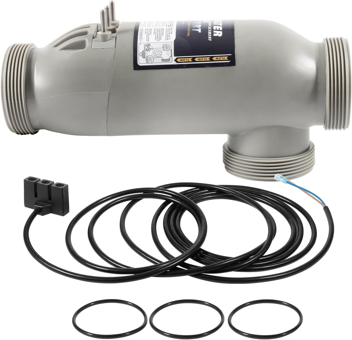 R0452400 Salt Cell Replacement for Zodiac Jandy AquaPure PLC1400 APURE 1400 PLC 700 APURE 700 – 14-Blade Titanium Plates, 16FT Power Cord, 3 O-Rings, 3-Port salt cell , Up to 40,000 Gallon Pools
