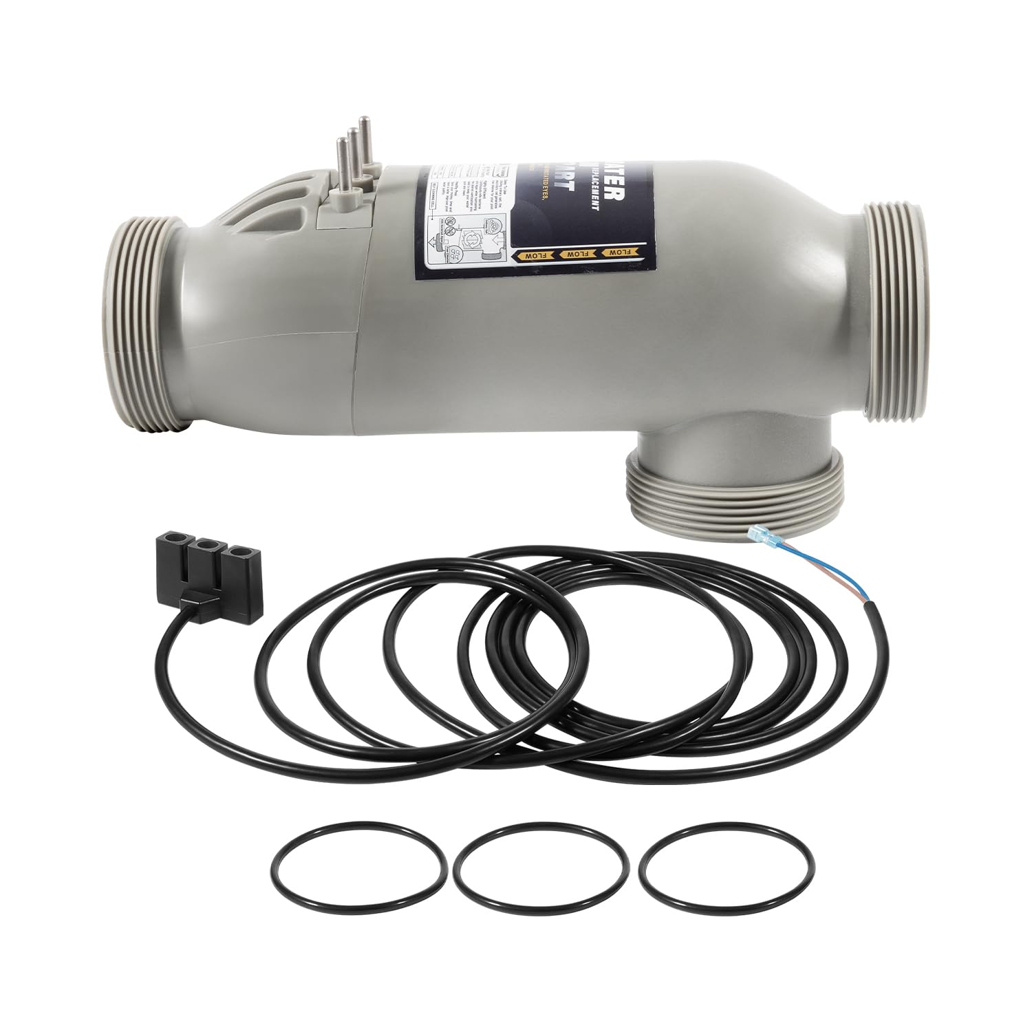 Remplacement de cellules salines R0452400 pour Zodiac Jandy AquaPure PLC1400 APURE 1400 PLC 700 APURE 700 – Plaques en titane à 14 lames, cordon d'alimentation de 4,8 m, 3 joints toriques, cellule à