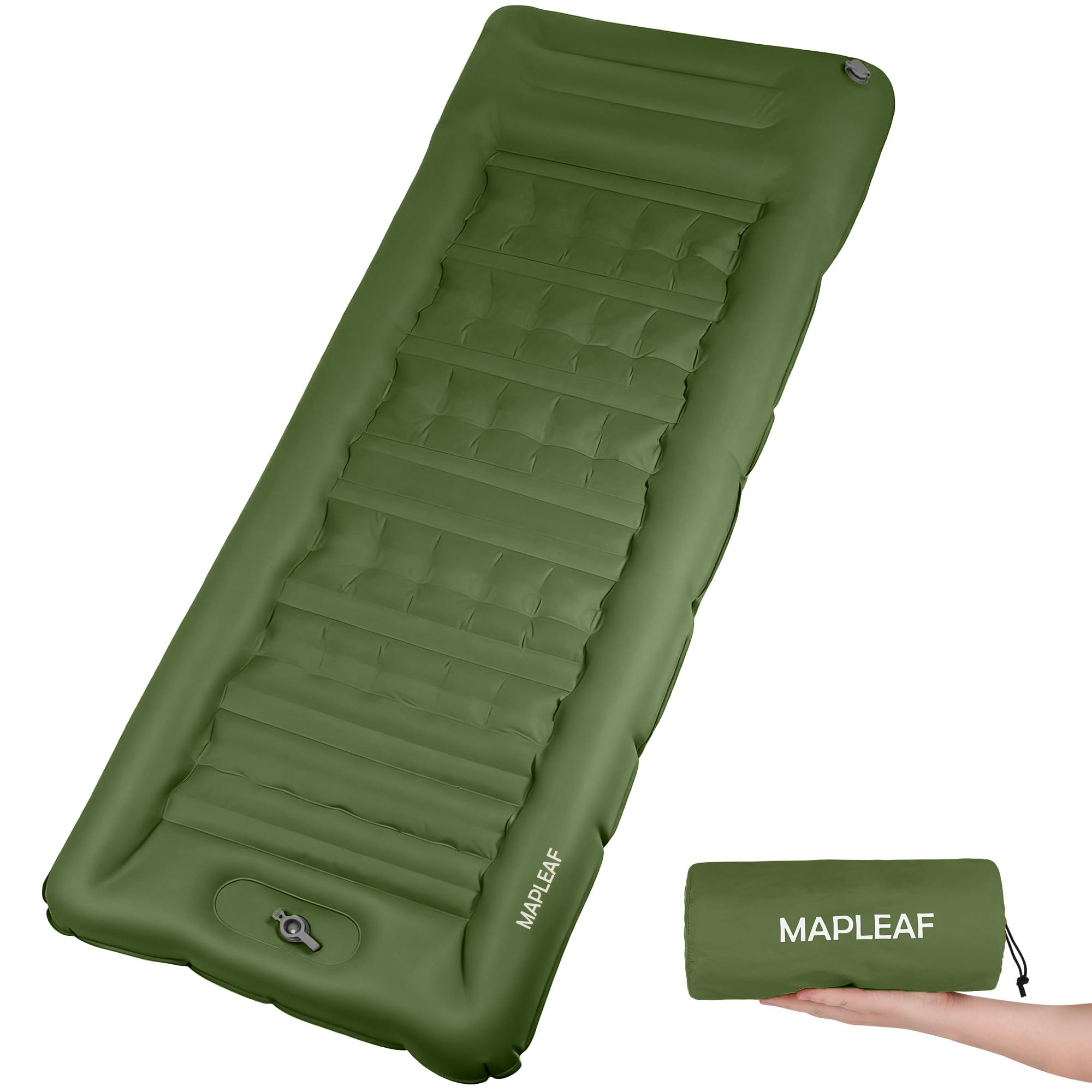 Amazon | 【12CM厚さ】Mapleaf エアーマット 足踏み式 枕付き フット
