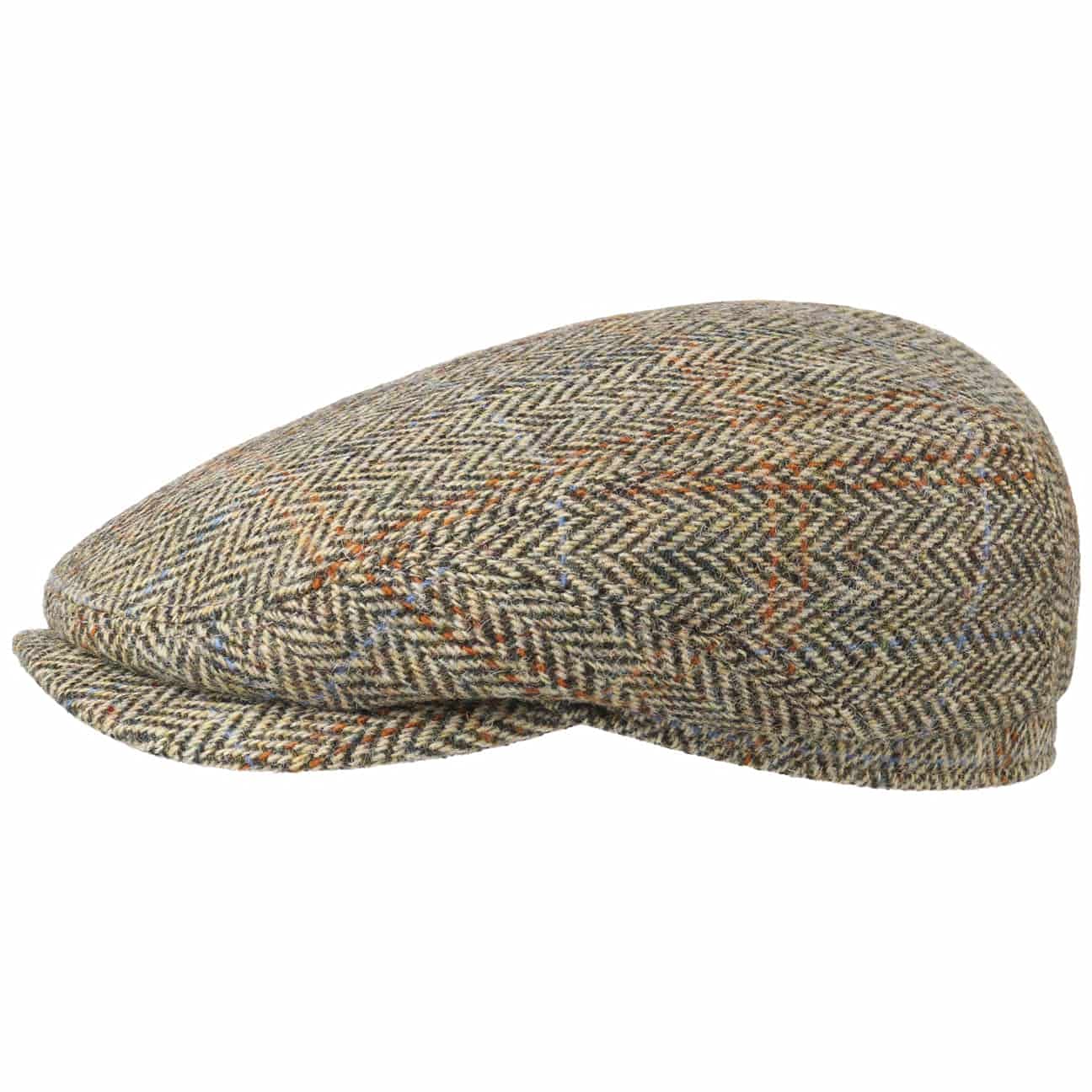 Stetson Hereford Harris Tweed Flat Cap Men Beige 7