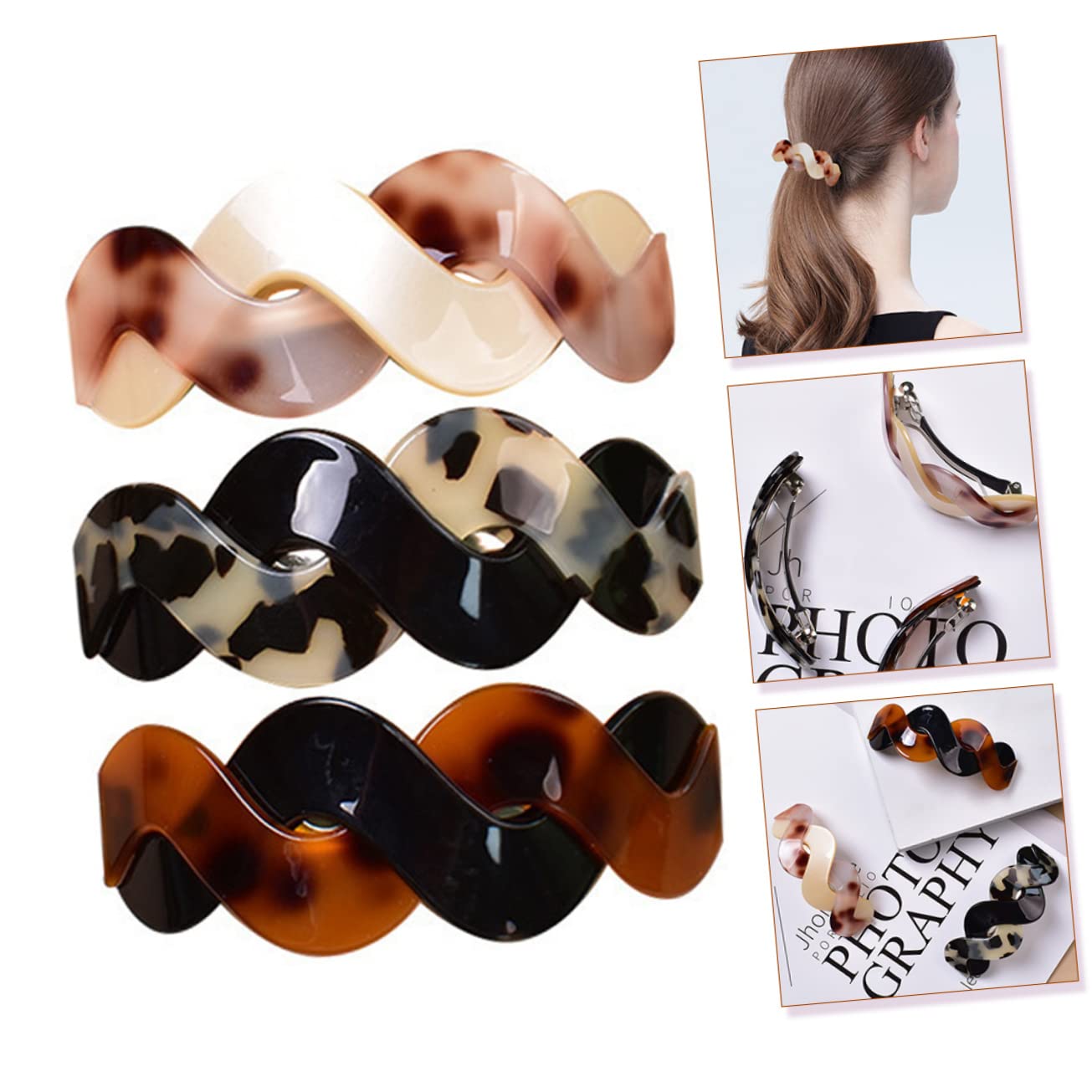 minkissy 12pezzi Fermagli Per Accessori Estetici Per Acconciature Per Code Di Cavallo e Chignon Facili Da Usare e Leggeri