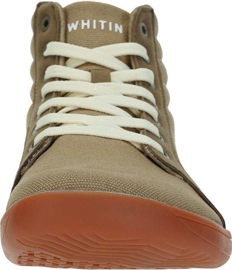 WHITIN Men's Wide Hi-top Minimalist Barefoot Sneakers | Zero Drop Sole | Cushioned Ankle Support - Image 2