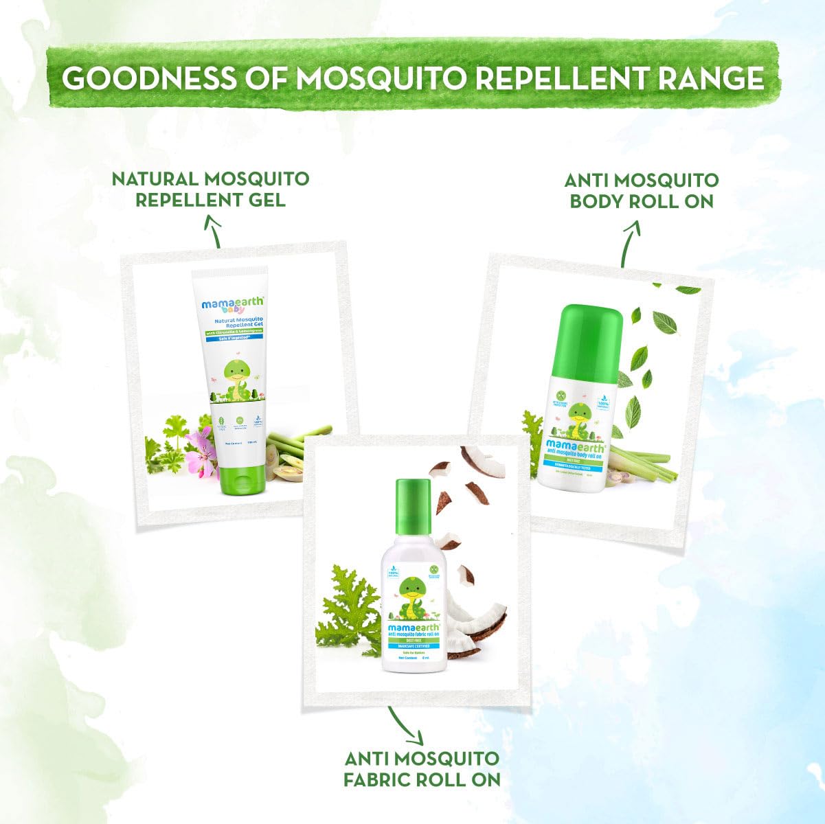 Mamaearth Natural Musquito Repeltent Gel - 100ml | deet free | Security from dengue, malaria and chikungunya | Safe certified | Security from mosquitoes | Safety aged Mamaearth Natural Musquito Repeltent Gel - 100ml | deet free | Security from dengue, malaria and chikungunya | Safe certified | Security from mosquitoes | Safety aged