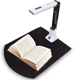 USB Document Camera, 800MP HD A4 Auto Focusing Document Camera & Book Scanner,Foldable Portable Files Notes Picture Camera Scanner,for ID Cards, Notes, Pictures, Photos, Magazines