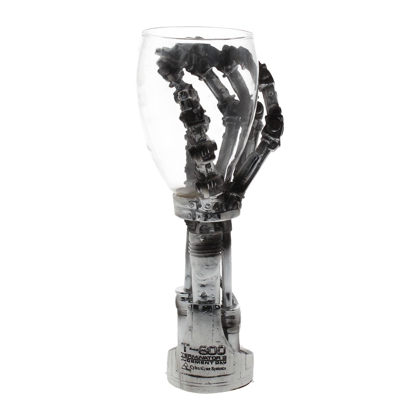 B1457D5 Terminator Hand Goblet 19cm Silver, Resin w/Stainless Steel Insert