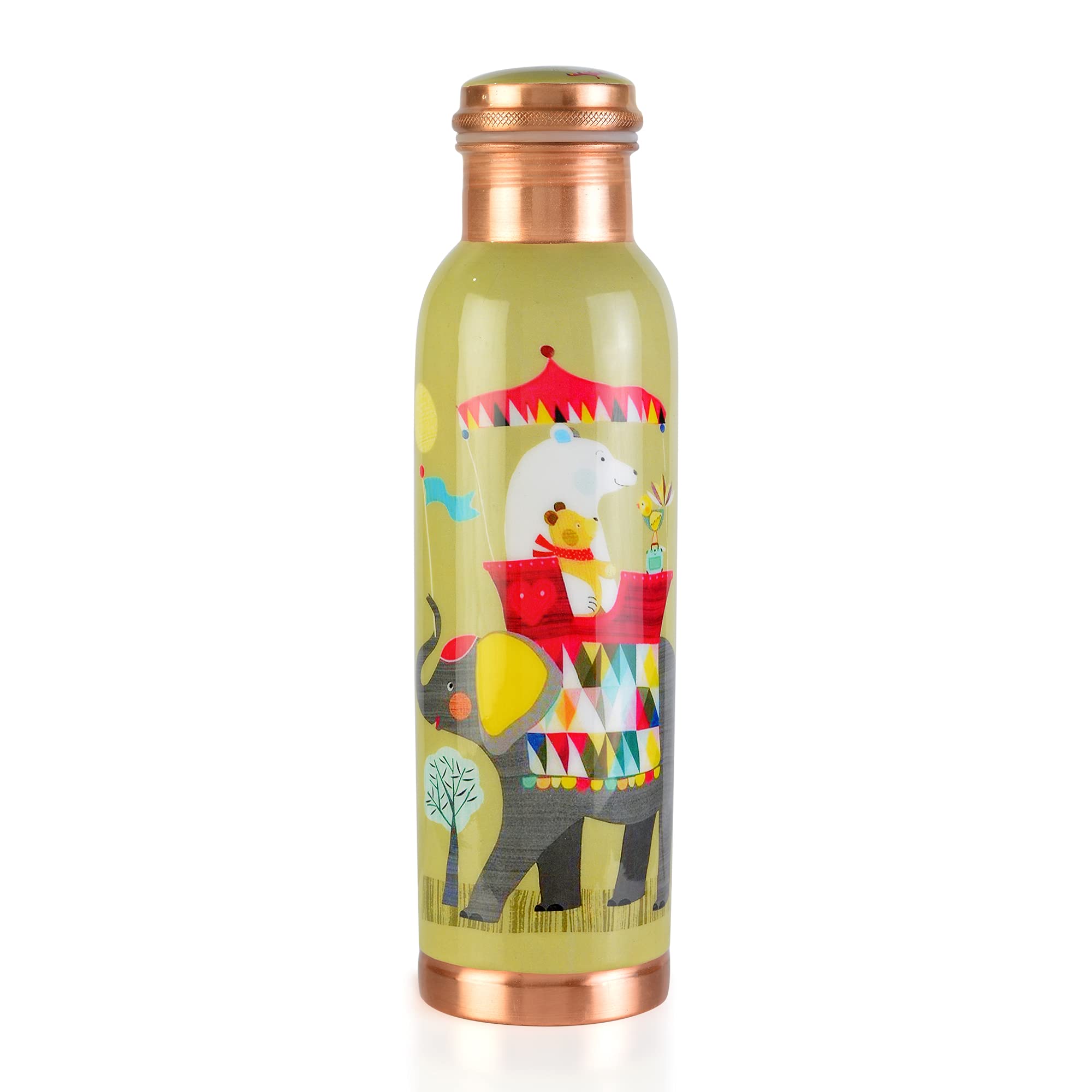 Bouteille D'eau En Cuivre Prura 900ml - Design Antidérapant Et Anti-fuite - Purification Ayurvédique