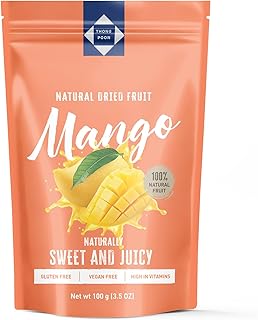 Natural Dried Mango – Premium Quality, Soft & Chewy, Naturally Sweet, Gluten-Free, Vegan, Healthy Snack Option, High in Vitamins, 3.5OZ (100gram) – Authentic Taste of Thailand