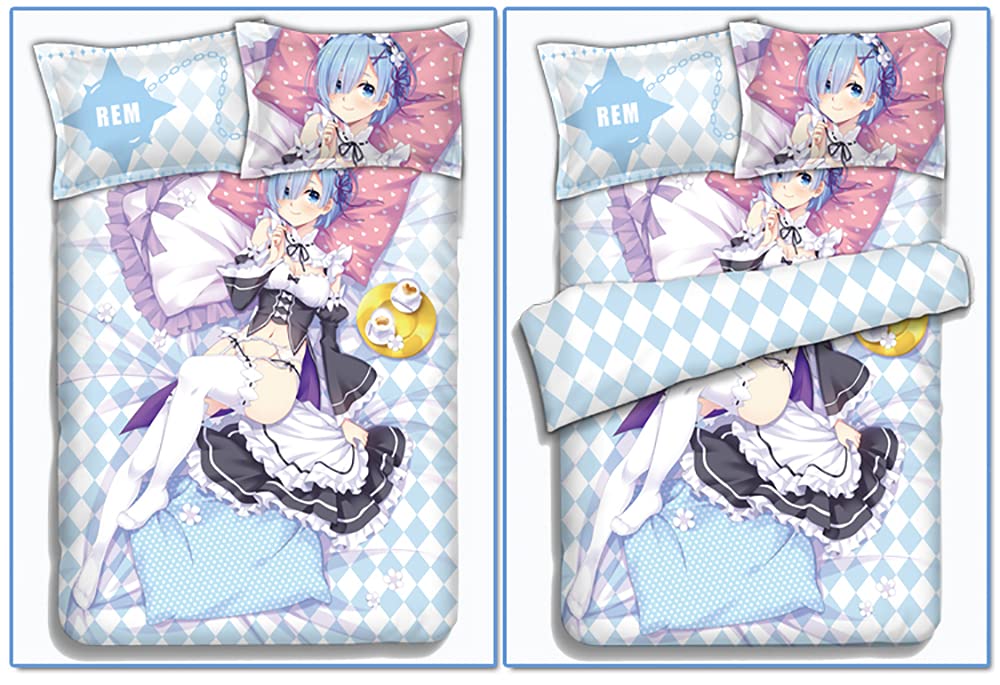 Re:ゼロから始める異世界生活 レム　シーツ Amazon｜レム Re ゼロから始める異世界生活 布団カバー3点セット