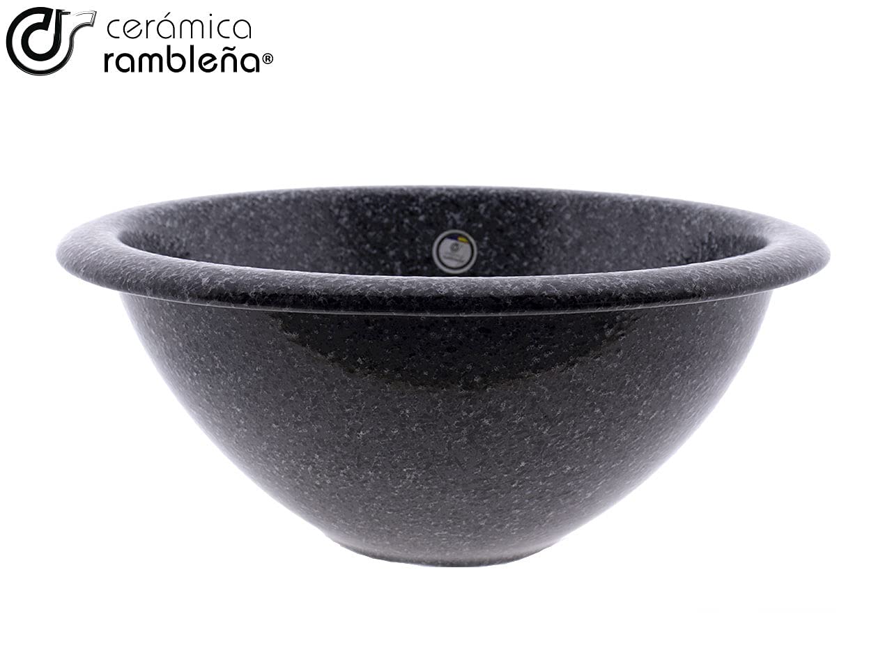 CERÁMICA RAMBLEÑA | Lavabo sobre encimera | Lavabo pequeño | lavabos Redondos | Lavabo encimera | Lavabo suspendido | Modelo 03 | 41x41x18 cm