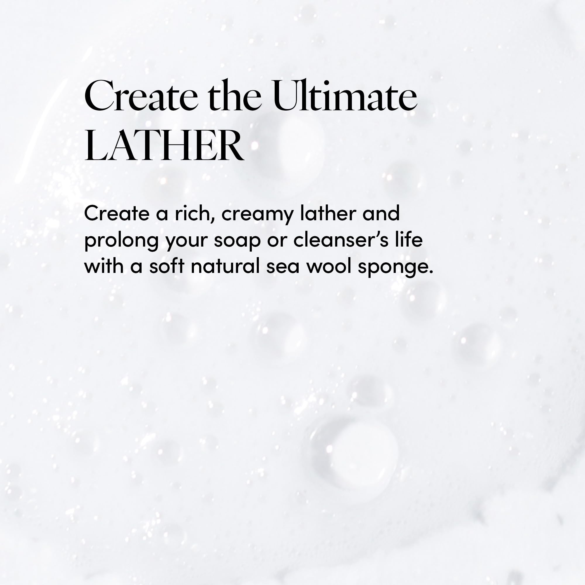 LATHER - Naturalna gąbka z wełny morskiej, 10-12,7 cm - Organiczny peeling do ciała - Miękkie, delikatne oczyszczanie - Hipoalergiczna - Wszystkie rodzaje skóry - Naturalna gąbka Loofah Florida - Bez