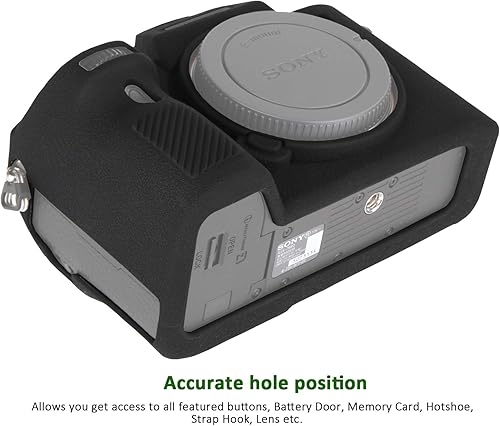 Miniatura 5 de Easy Hood Funda de cámara para Sony Alpha a7III a7 III a7R III a7RIII ILCE-7RM3 a73 a7R3 a7R Mark III Funda protectora de goma de silicona suave