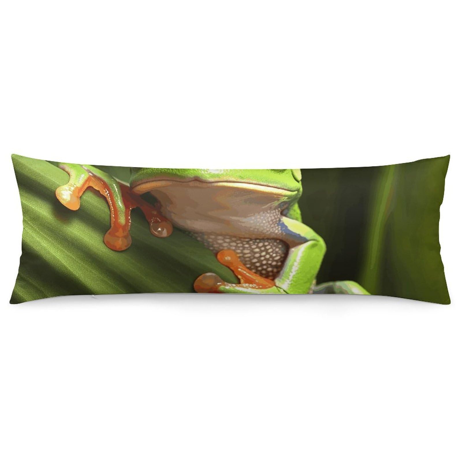 2 Pack Pillow Cases for Hair and Skin, Soft Breathable Pillow Case Covers with Hidden Zipper, Tree Frog Pillowcase 20"x54" Pillow Covers for Sleeping Gift
