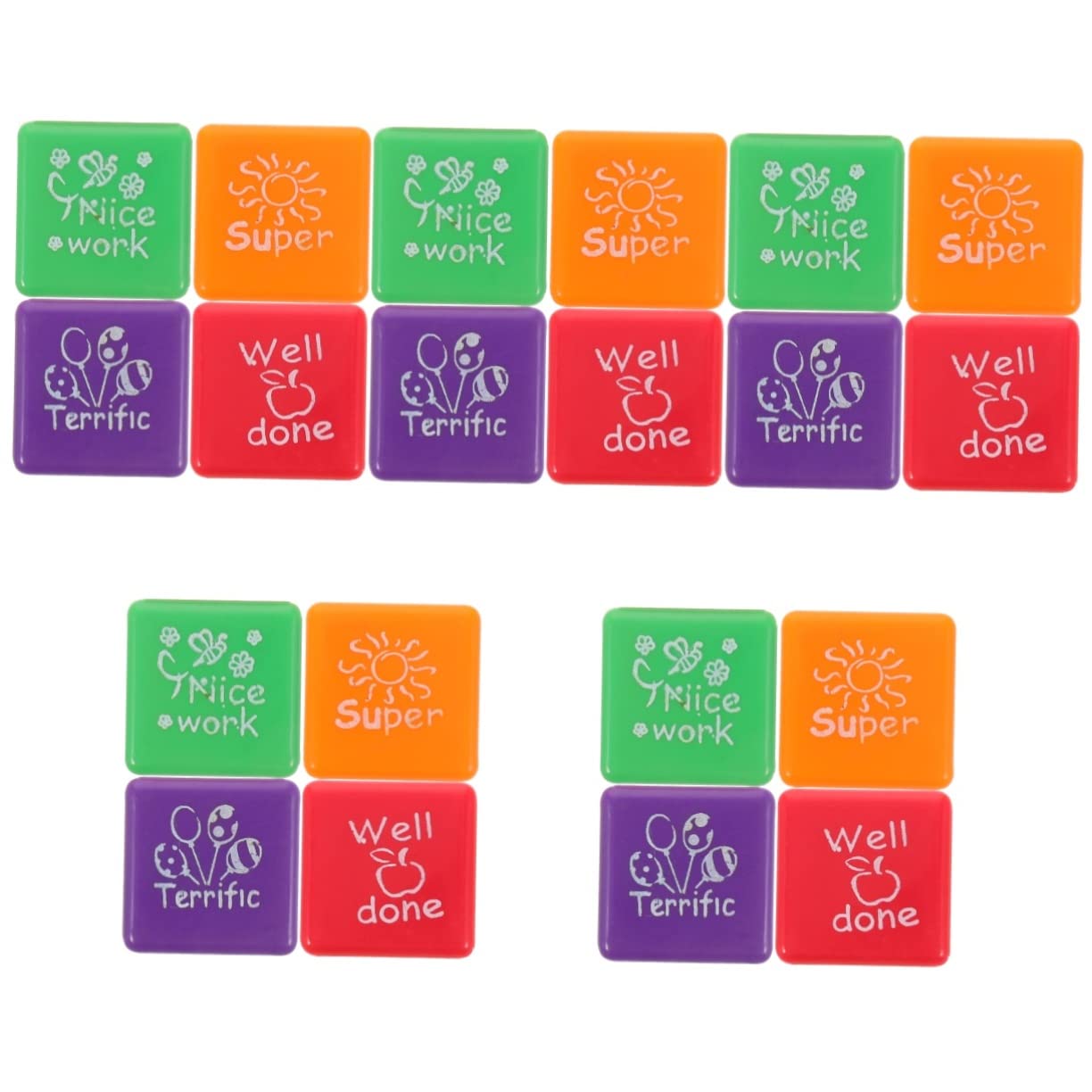 NUOBESTY 20pezzi Timbri Motivazionali Per Timbri Creativi Sicura Per Progetti Fai Da Te Per Etichette Biglietti e Scrapbooking