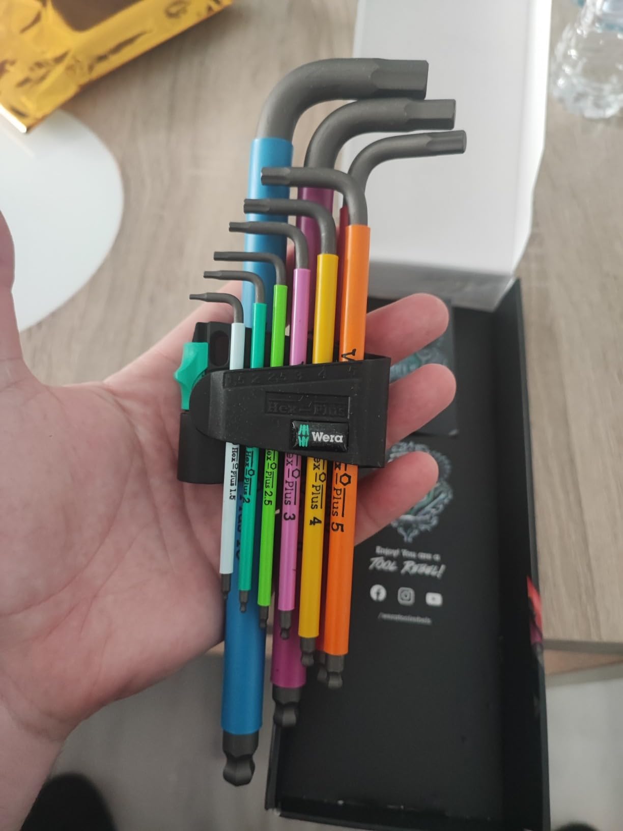 Wera Tools 05073593001 950 SPKL/9 SM N SB Long ARM HEX Key Set, One Size, Multi photo review