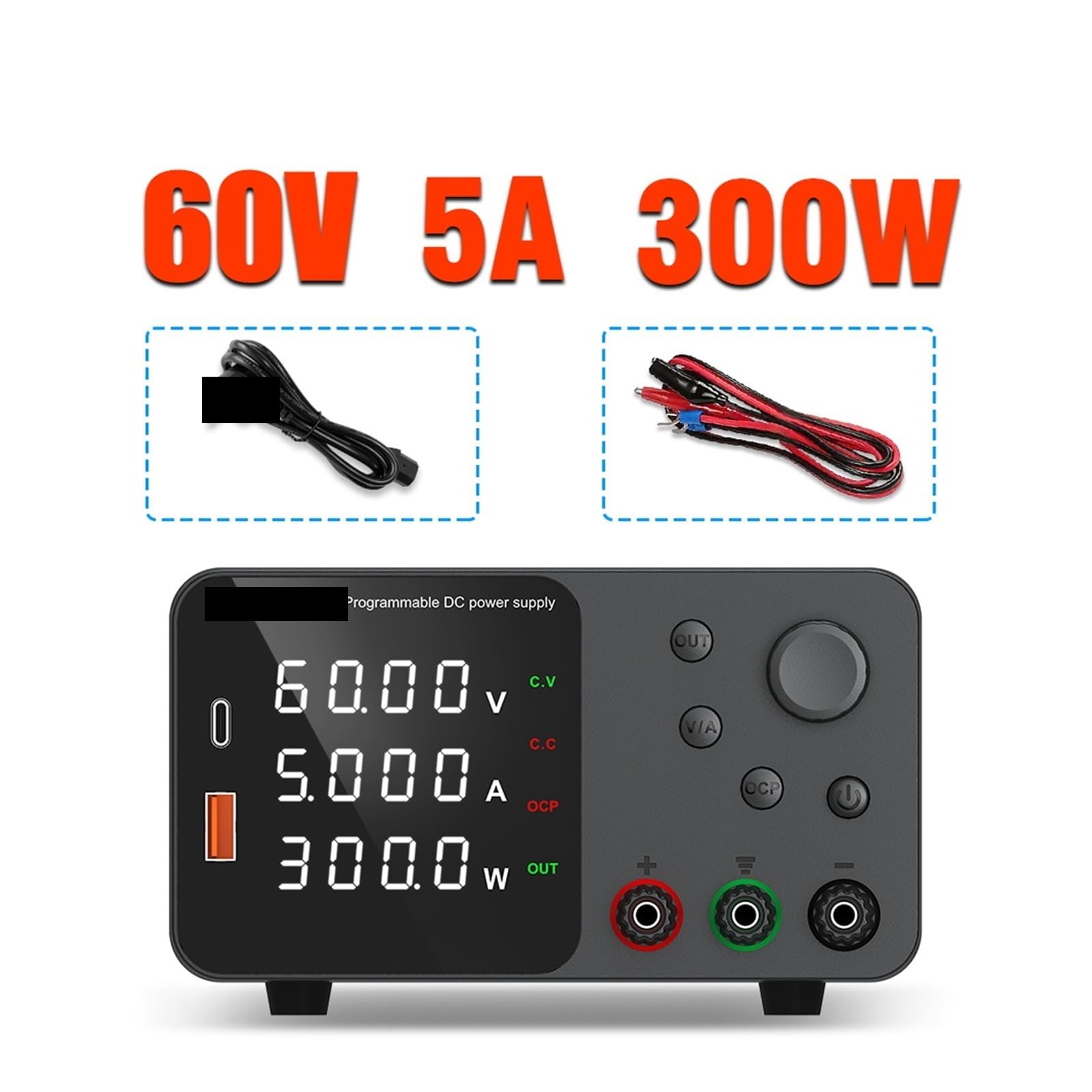 fuente de alimentación CC variable, Fuente De Alimentación CC 30V, 5A, 10A, Fuentes Laboratorio Dígitos Ajustables, Regulador Voltaje, Reparación 60V, 120V Y 3A(TPS605)