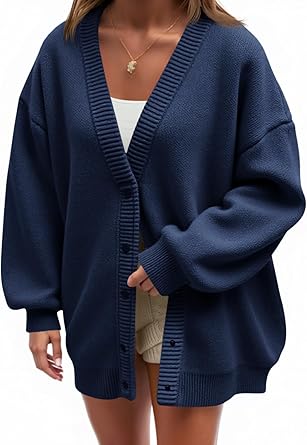 Cicy Bell Womens Oversized Chunky Cardigan Sweaters Trendy Button Down Knit Sweater 2025 Fall Winter Warm Jackets Outfits