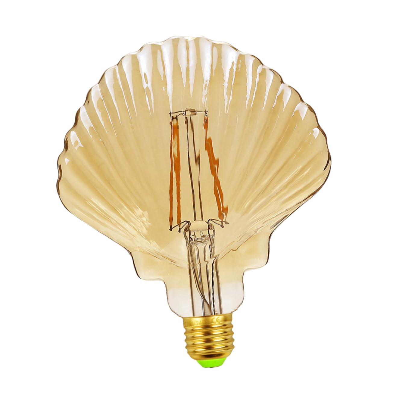 jojofuny 1pc Shell Light Bulb Decorative Light Bulbs Old Fashioned Light Bulbs Led Bulb Decorative Bulbs Table Lamp Outdoor Bulbs E27 Bulb Chandelier Bulb Shell Shape Glass Alien 3D