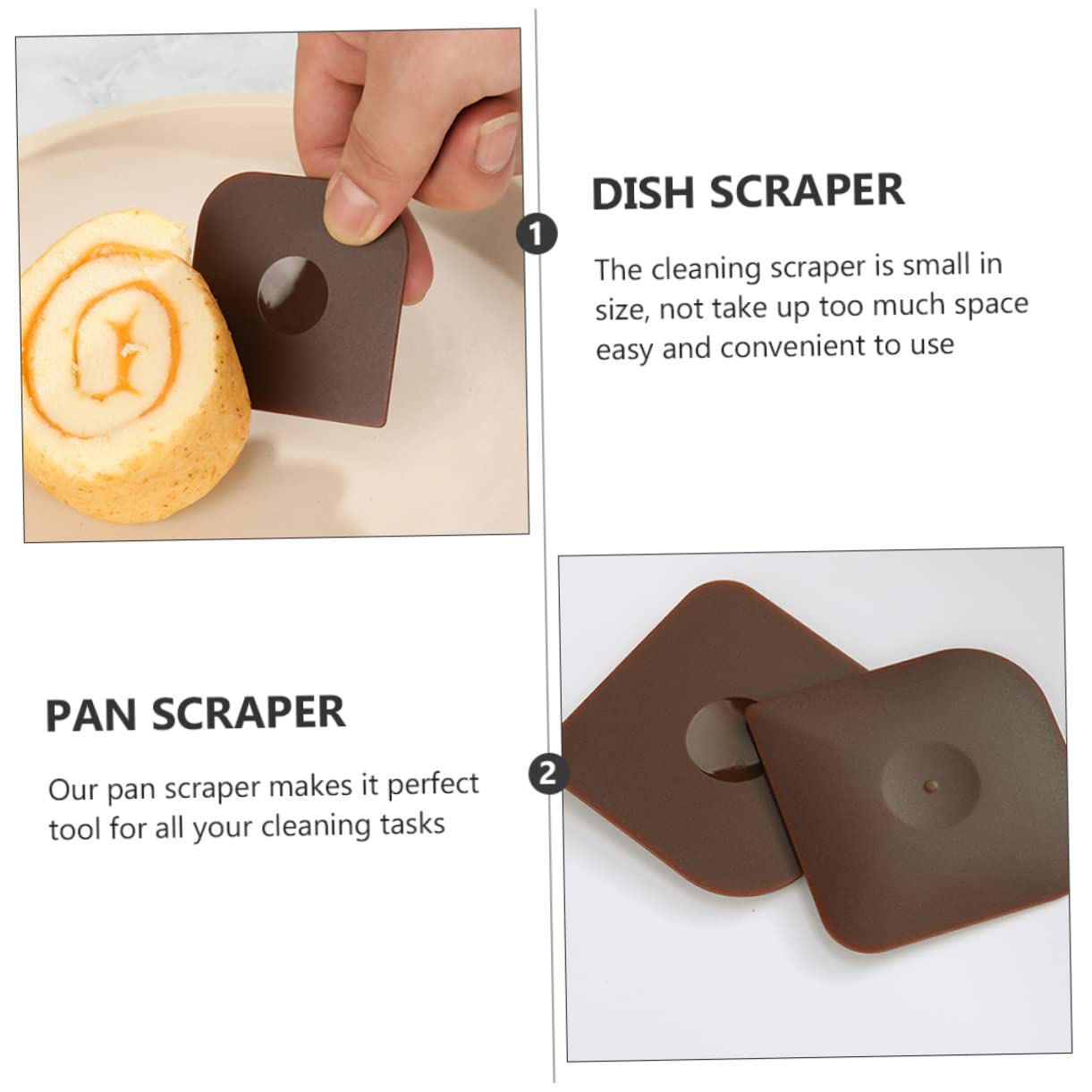 ERINGOGO Non-Stick Design Skillet Cleaning Scrapers Multi-Purpose Scraper Set for Home