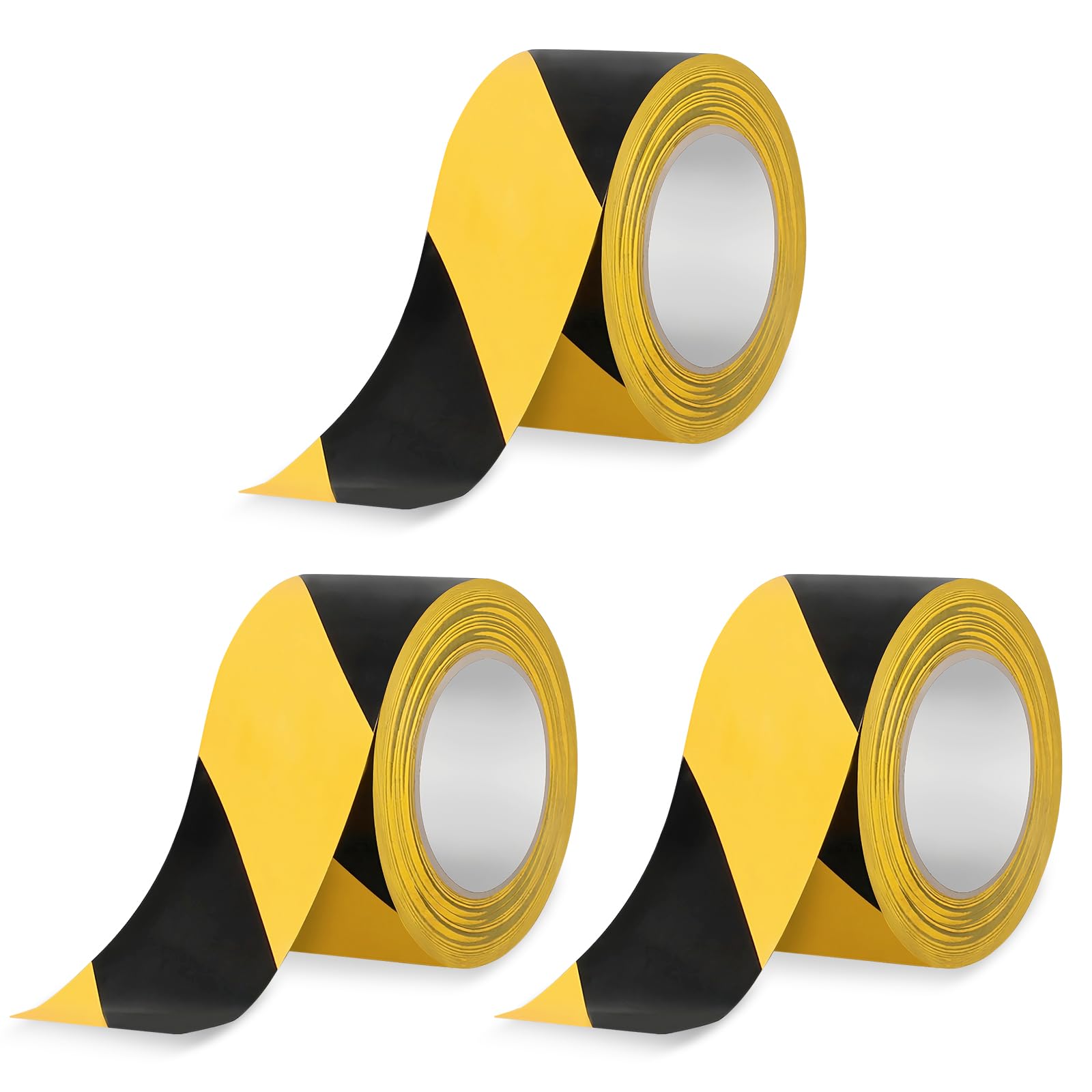 kingsea 3 Bodenmarkierungsband,33m×80mm Markierungsband,Selbstklebendes Warnband für Bodenbeläge,Hindernismarkierungen,Abdichtungen