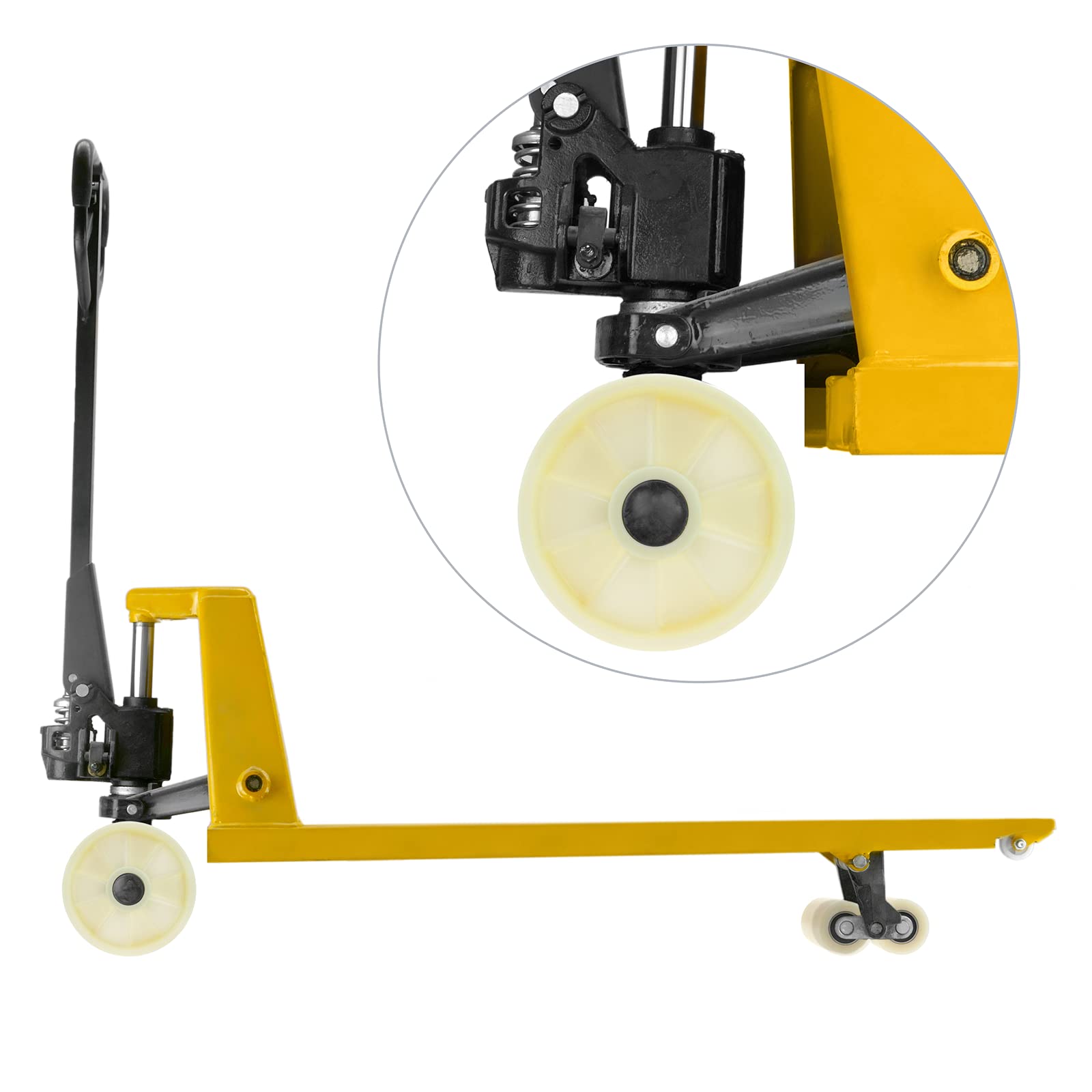 Rotelle Per Carrello Pallet - Nylon 70mm, Portata 450kg, Con Cuscinetti A Sfera, Set Da 4 - Foto 7