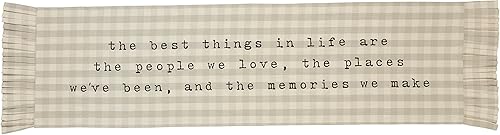 Mud Pie Camino de mesa con volantes, 17.5 x 72 pulgadas Mud Pie Camino de mesa con volantes, 17.5 x 72 pulgadas