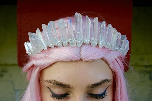 Miniatura 3 de Angel Aura Crystal Quartz Crown Tiara Mermaid crown