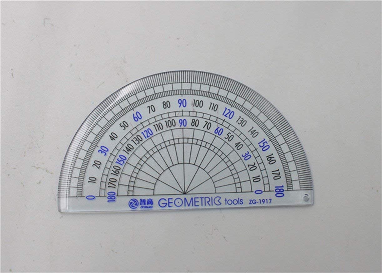 ZHONGJIUYUAN 40er-Set (1 Box) 4 stlye Lineale Dreieckslineal Winkelmesser Schule Kinder Geschenk-Set Messwerkzeuge Schreibwaren Zubehör