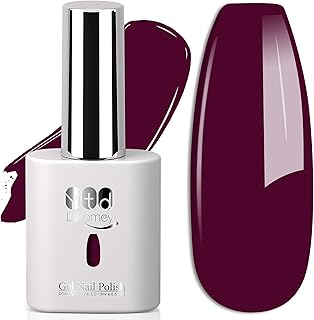 Plum Gel Nail Polish,15ml Wine Purple Salon Home DIY Manicure and Pedicure Eggplant Fall Winter UV Color Varnish,CS479