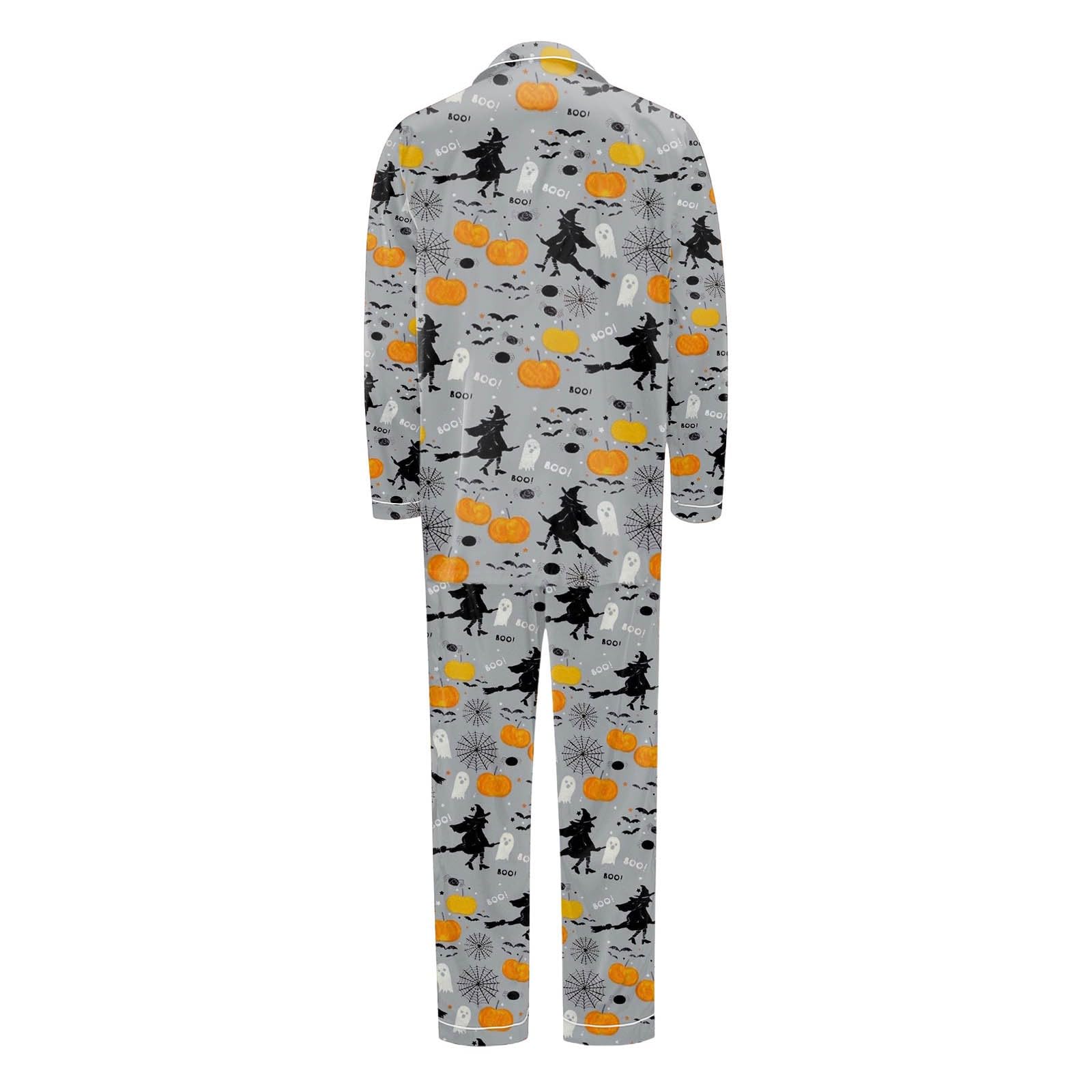 Genérico Pijama Mujer Manga Larga - Conjunto de de Halloween para Mujer de Manga Larga cómodo y Acogedor para Estar en casa para otoño e Invierno Informal