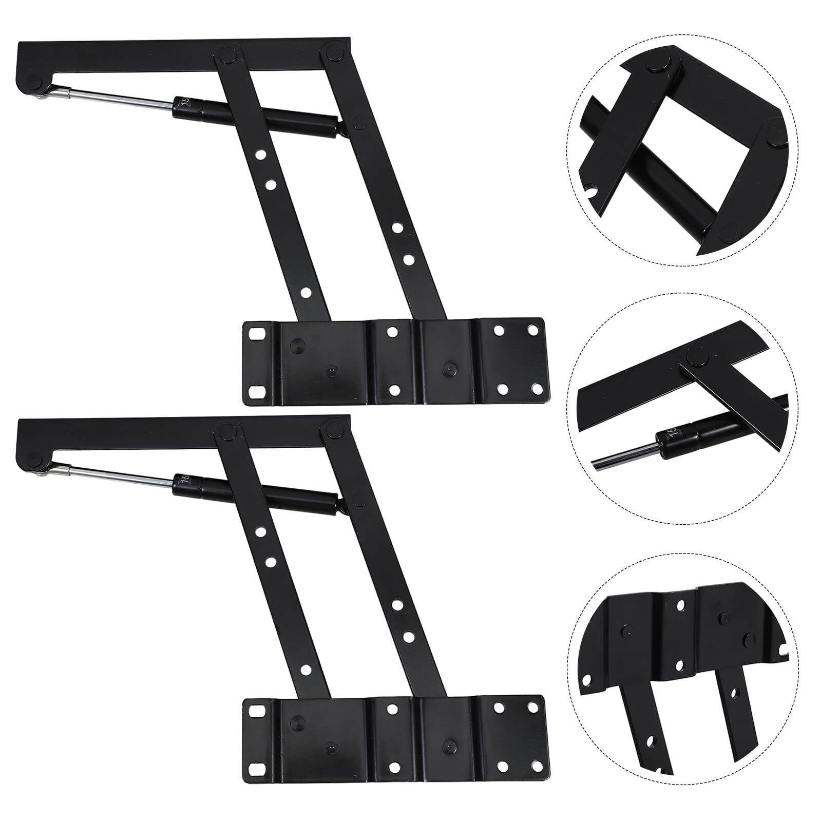 TEHAUX Soporte Elevador Plegable de Hierro para Mesa de Centro y Té, Estructura Resistente Resorte, Ahorro de Espacio, Adecuado para Mesas Elevadoras Funcionales