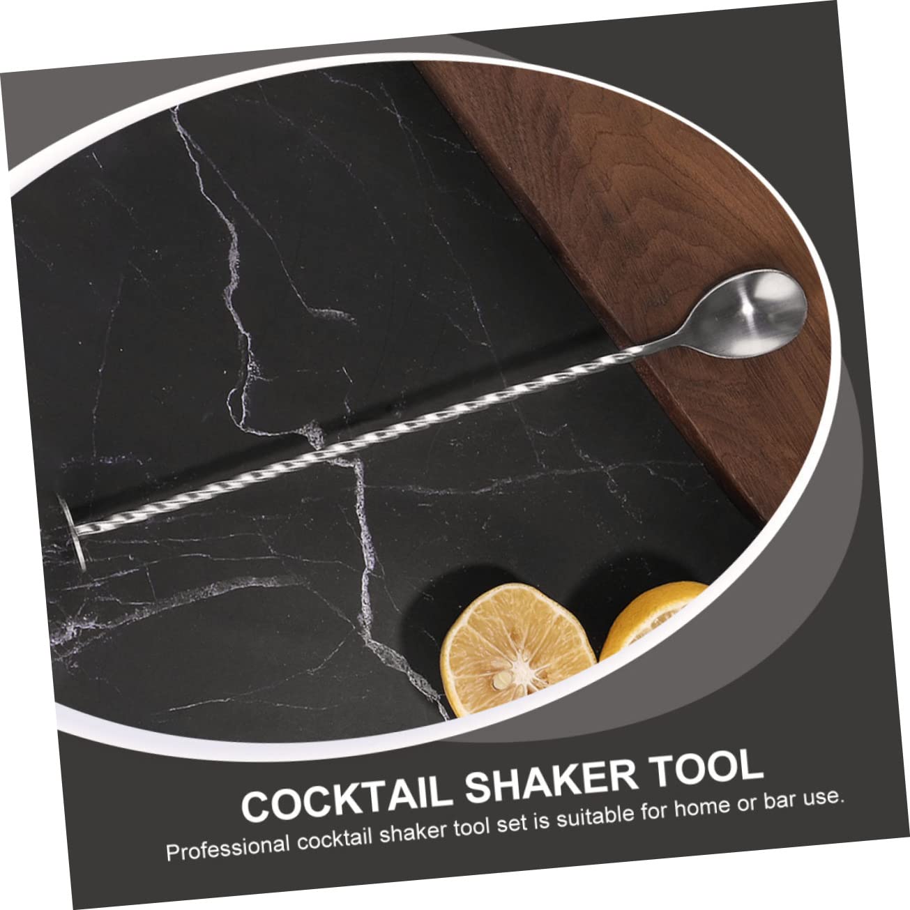 Cabilock Coctelera de Acero Inoxidable 12 Piezas Soporte de Bambú para Preparar Cócteles en Reuniones Amigos Kit Profesional de Herramientas de Barra