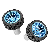 Vista 6 de Kit de rueda de motor de engranaje de codificador de 2.559 in, DC 6V 280RPM 25GA370 DC Motor de engranajes de 0.157 in con soporte de montaje